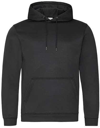 Sports Polyester Hoodie — Jet Black