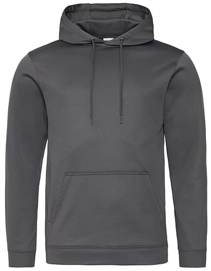 Sports Polyester Hoodie — Steel Grey (Solid)