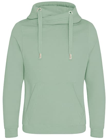 Cross Neck Hoodie — Dusty Green