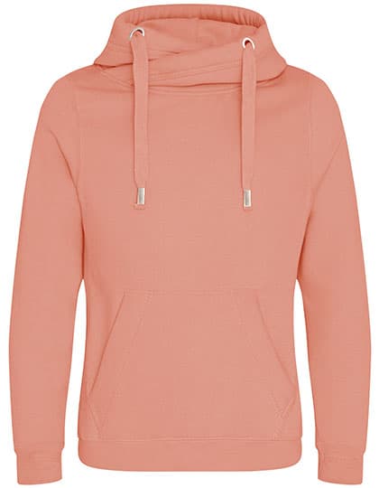 Cross Neck Hoodie — Dusty Pink