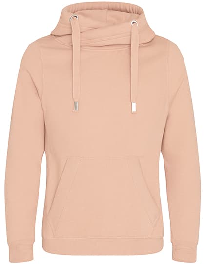 Cross Neck Hoodie — Nude