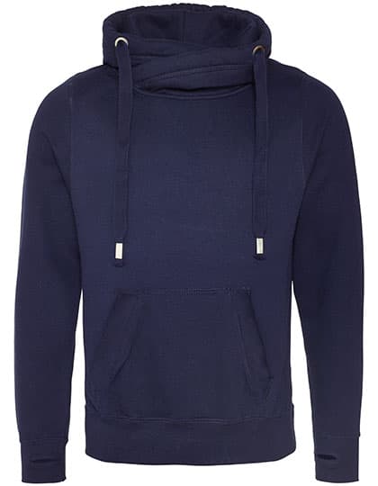 Cross Neck Hoodie — Oxford Navy