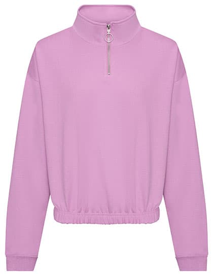 Women´s Cropped 1/4 Zip Sweat — Lavender
