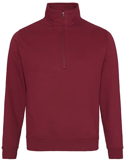 Sophomore 1/4 Zip Sweat — Burgundy