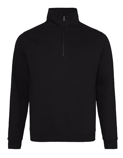 Sophomore 1/4 Zip Sweat — Deep Black