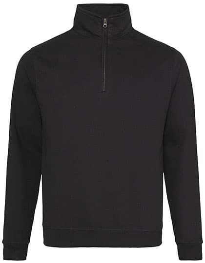 Sophomore 1/4 Zip Sweat — Jet Black