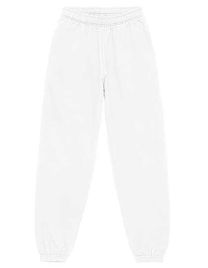 College Cuffed Jogpants — Arctic White