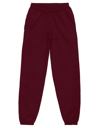 College Cuffed Jogpants — Burgundy