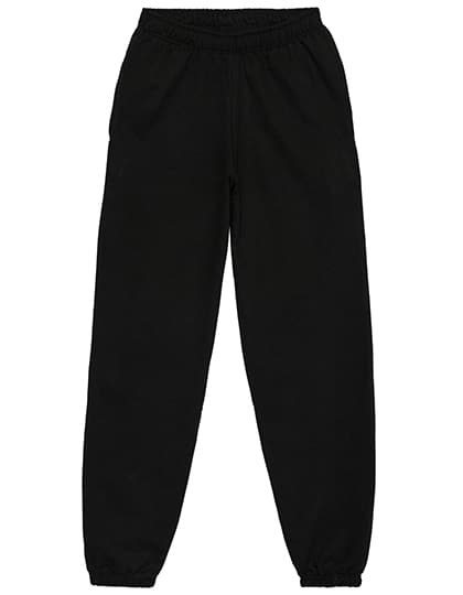 College Cuffed Jogpants — Deep Black