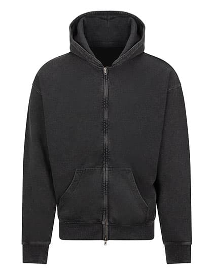 Vintage Washed Zoodie — Washed Black