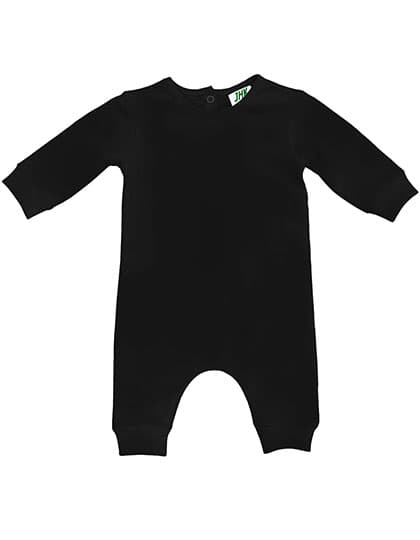 Baby Playsuit Long Sleeve — Black