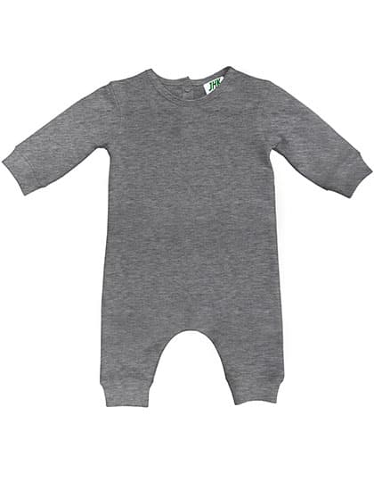Baby Playsuit Long Sleeve — Grey Melange