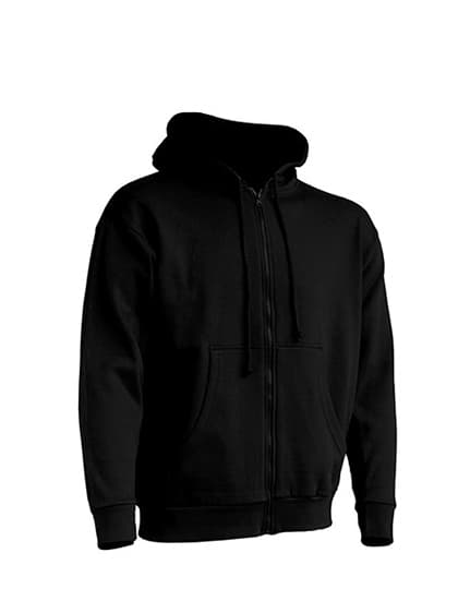 Zipped Hooded Sweater — Black