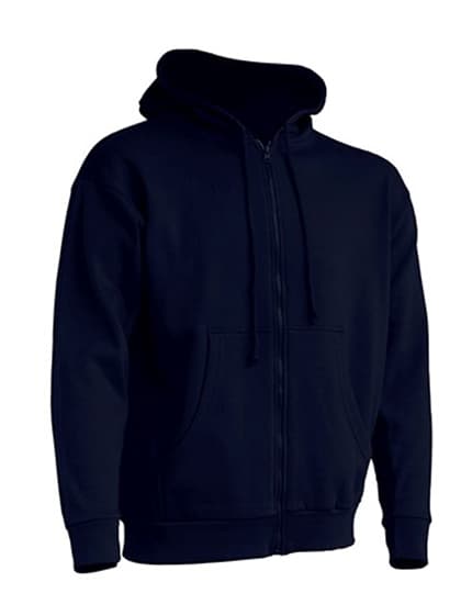 Zipped Hooded Sweater — Navy