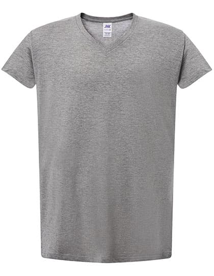Ladies´ Curves T-Shirt V-Neck — Grey Melange