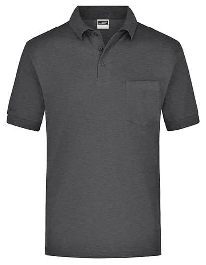 Polo-Piqué Pocket — Anthracite Melange