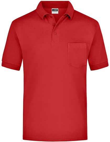 Polo-Piqué Pocket — Red