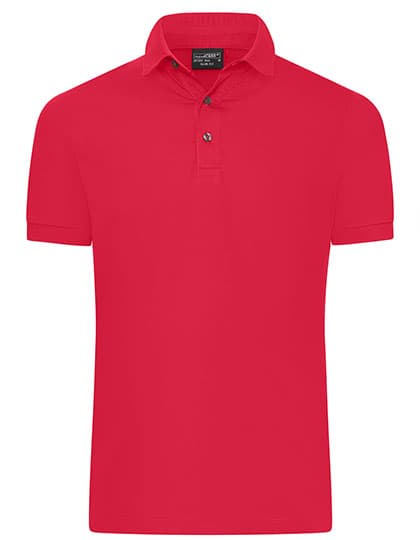 Men´s Mercerised Polo Slim Fit — Light Red