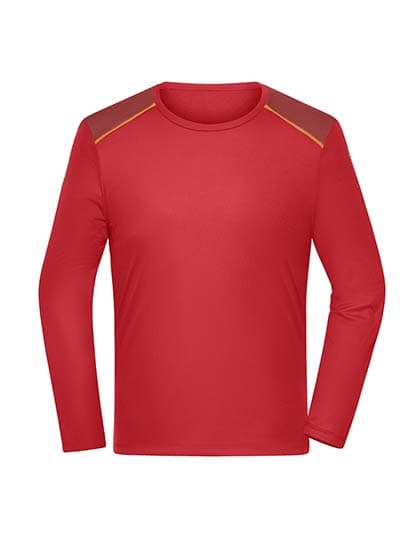 Men´s Running Shirt Longsleeve — Spicy Orange