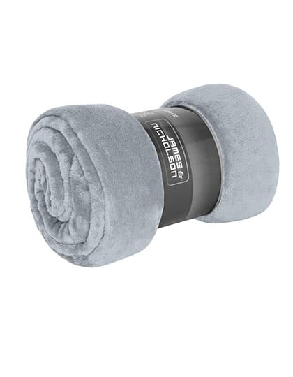 Microfibre Fleece Blanket XL — Silver (Solid)
