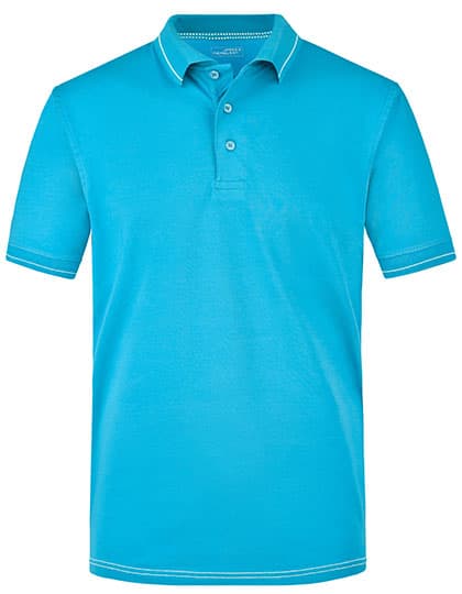 Men´s Elastic Polo — Aqua