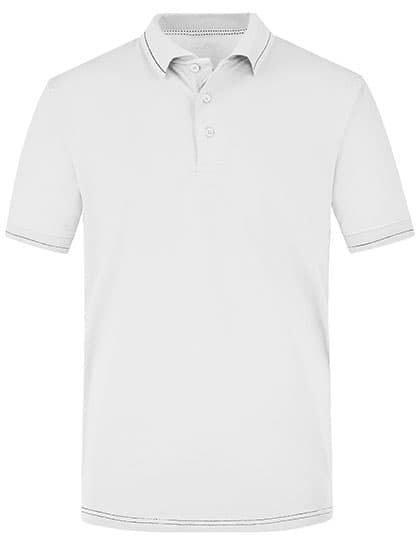 Men´s Elastic Polo — White