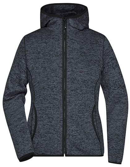 Ladies´ Knitted Fleece Hoody — Dark Melange