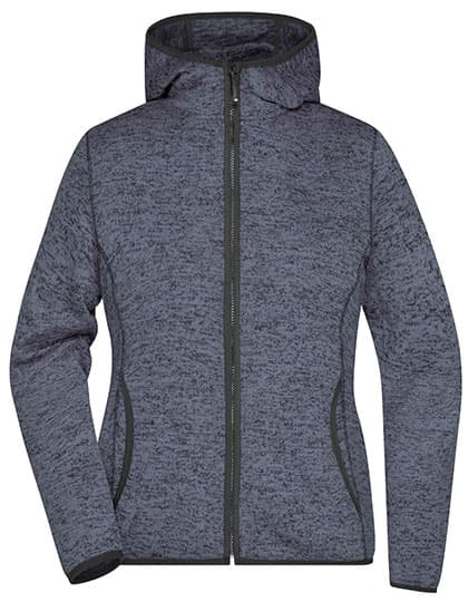Ladies´ Knitted Fleece Hoody — Denim Melange