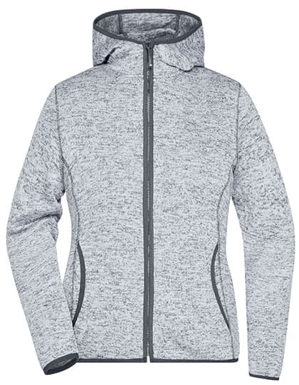 Ladies´ Knitted Fleece Hoody — Light Melange