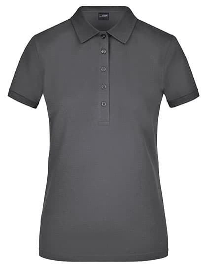 Ladies´ Elastic Polo Piqué — Graphite (Solid)
