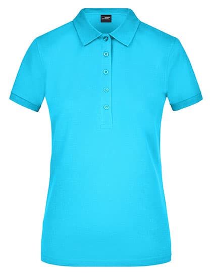 Ladies´ Elastic Polo Piqué — Turquoise