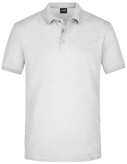 Men´s Elastic Polo Piqué — Grey Heather