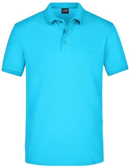 Men´s Elastic Polo Piqué — Turquoise