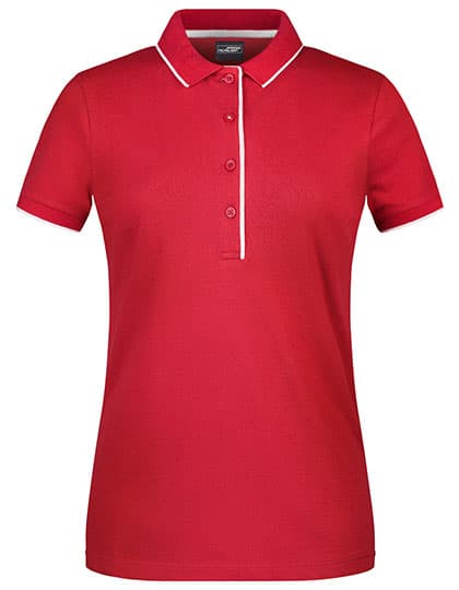 Ladies´ Polo Stripe — Red