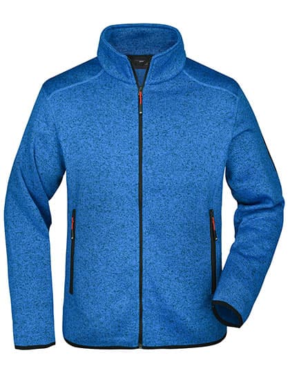 Men´s Knitted Fleece Jacket — Royal Melange