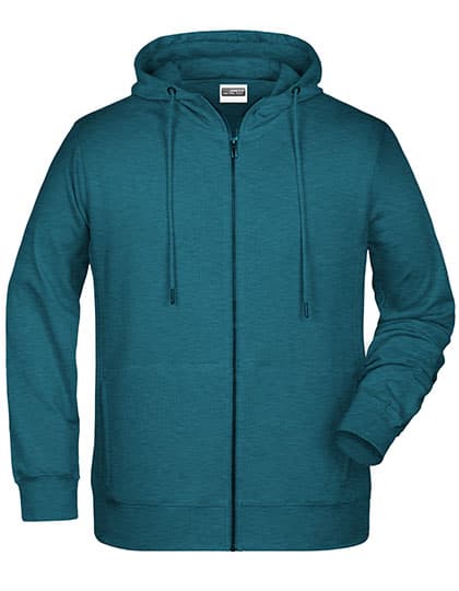 Men´s Zip-Hoody — Petrol Melange