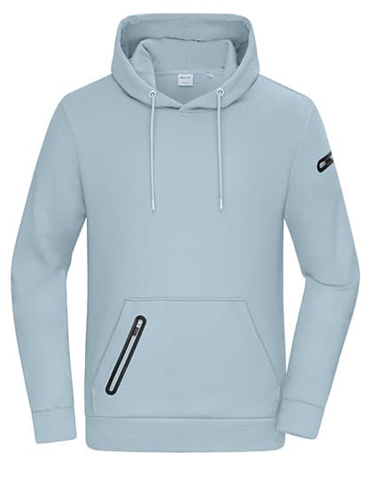 Men´s Hoodie Interlock — Milky Blue