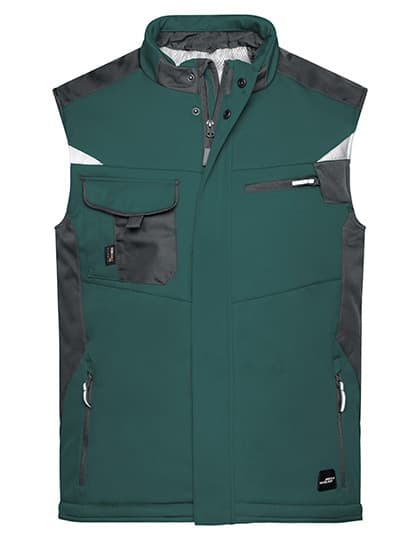Craftsmen Softshell Vest -STRONG- — Dark Green
