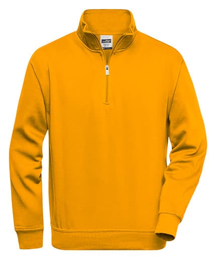 Workwear Half Zip Sweat — Gold Yellow