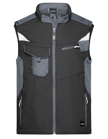 Workwear Softshell Vest -STRONG- — Black