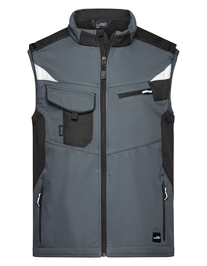 Workwear Softshell Vest -STRONG- — Carbon