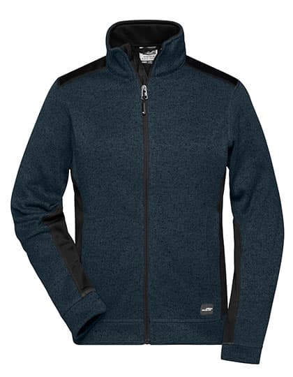 Ladies´ Knitted Workwear Fleece Jacket -STRONG- — Navy