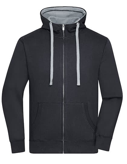 Men´s Lifestyle Zip-Hoody — Black