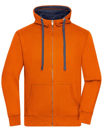 Men´s Lifestyle Zip-Hoody — Dark Orange