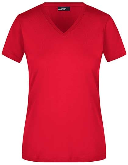 Ladies´ Slim Fit V-T — Red