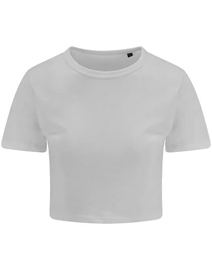 Women´s Tri-Blend Cropped T — Solid White