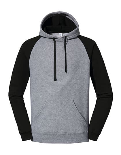 Nublend® Colour-Block Raglan Hooded Sweatshirt — Oxford Grey