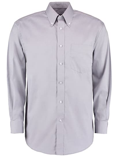Men´s Classic Fit Premium Oxford Shirt Long Sleeve — Silver Grey (Solid)