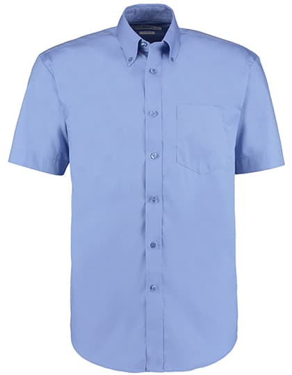 Men´s Classic Fit Premium Oxford Shirt Short Sleeve — Mid Blue