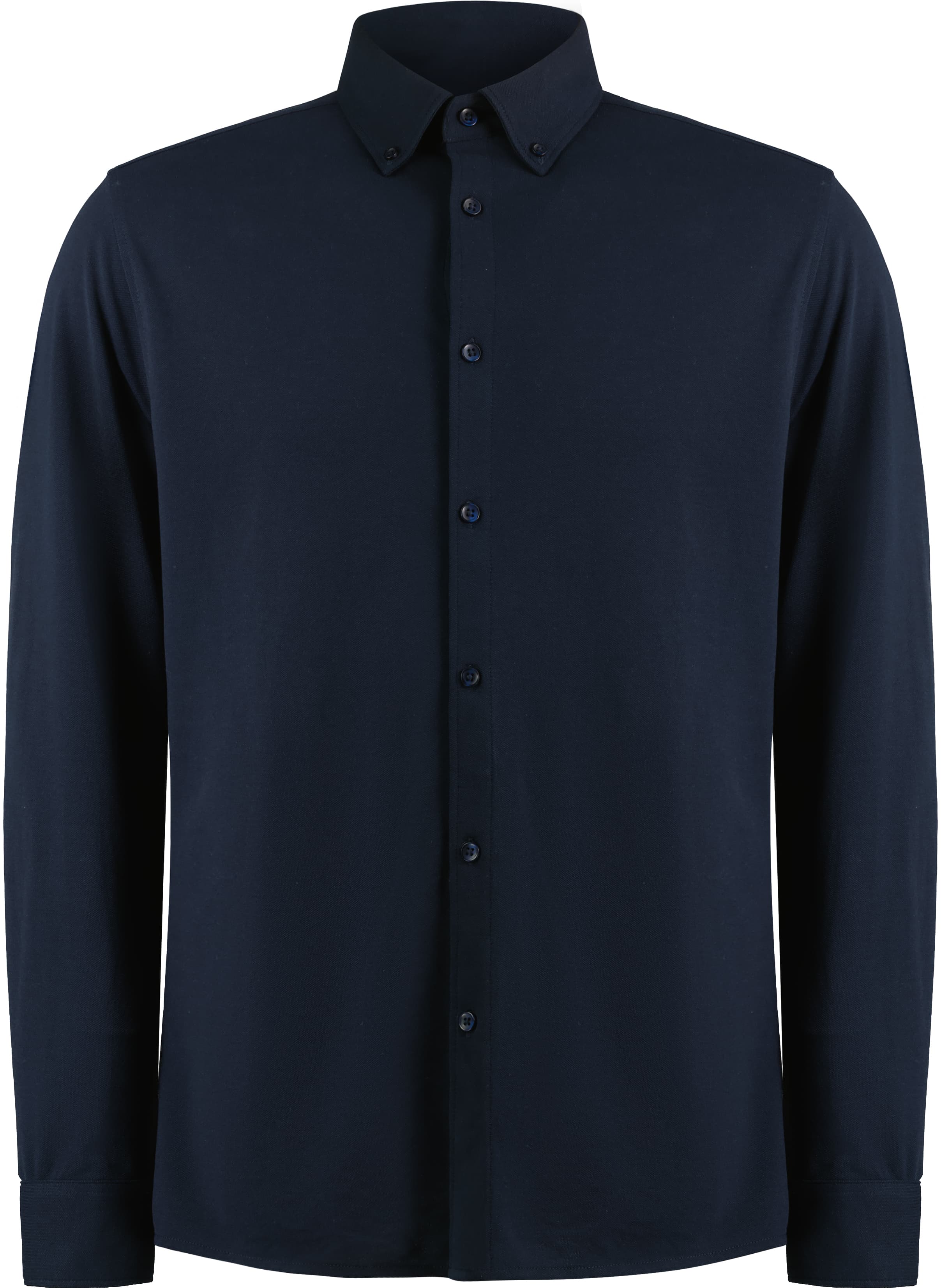 Tailored Fit Superwash® 60º Pique Shirt Long Sleeve — Navy